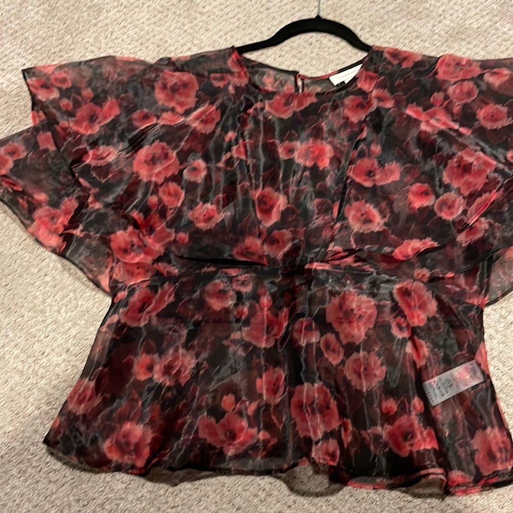 Organza peplum top